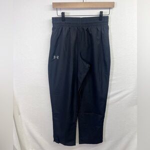 Under Armour Heat Gear Track Pants Joggers Mens S Black zip legs running 1789